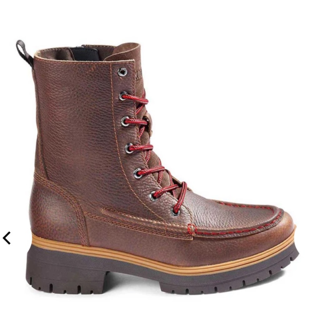 Women’s vintage style moc toe leather Boots